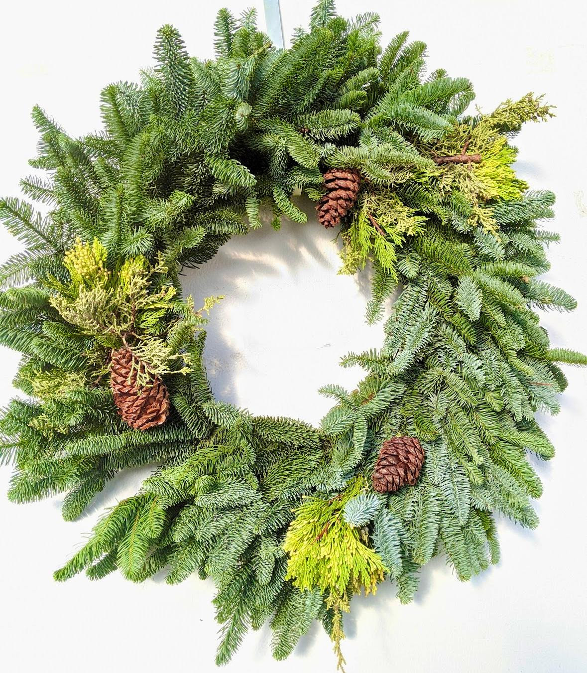 Fresh & Fragrant Holiday Wreaths, Garland, Evergreen Boughs, Porch Pots and Mini Trees are ready to go home with you!﻿